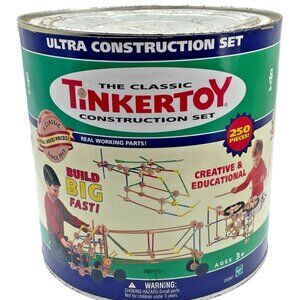 Vintage Classic Tinkertoy ULTRA Construction Set (Model 23267) With Tin